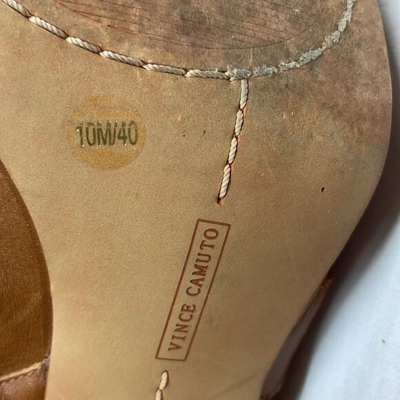 Vince Camuto Elika Huarache Sandal 3.5” Heel Leather - Picture 9 of 14
